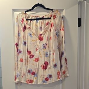 Lucky Brand Floral Blouse- Size Large, Preloved.